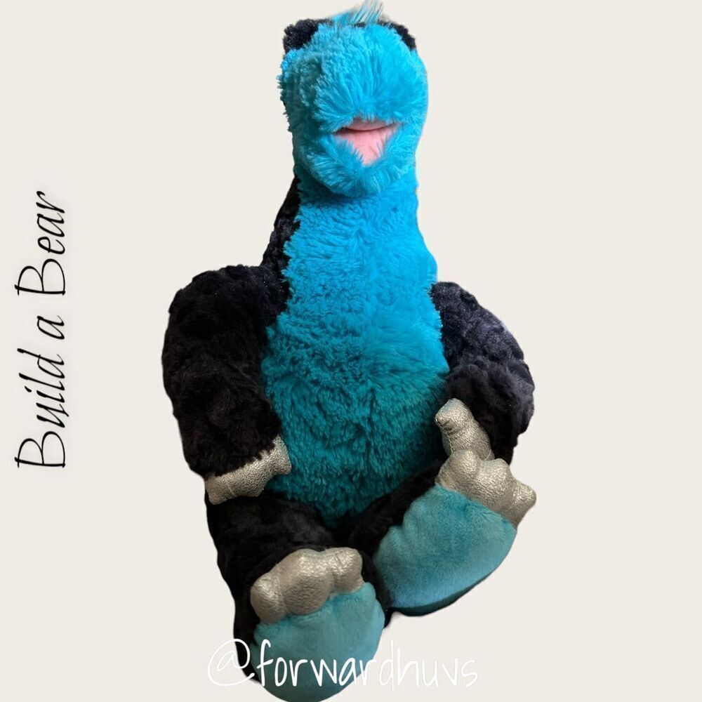 Build-A-Bear Blue Dinosaur Plush - 15" Tall
